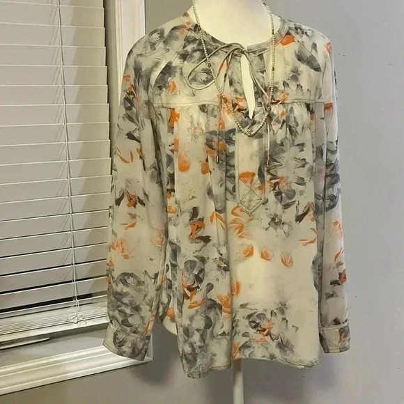 ❤️Host Picks❤️[4]Rebecca Taylor Misty Garden  Print Silk Blouse- NWOT - Picture 3 of 15